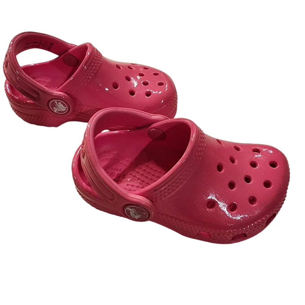 Crocs Kids Classic Neon Highlighter Clogs, High Shine, Sz C6